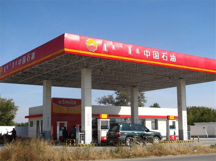 阜康加油站钢结构网架案例1